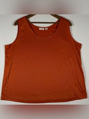 Cato Women’s 18/20W Sleeveless Scoop Neck Tank Rust Colored Top